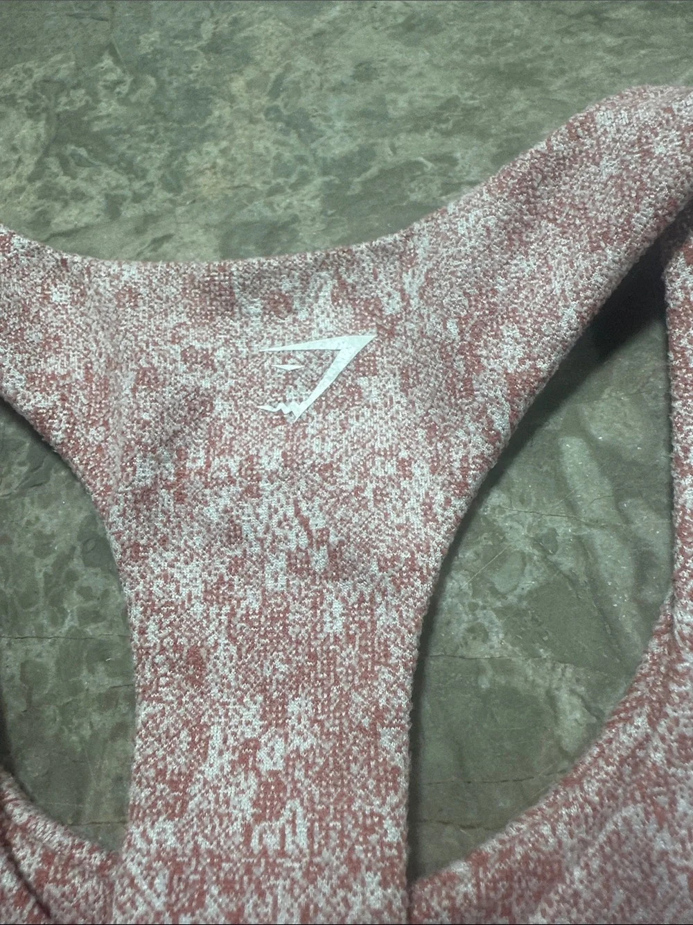Gymshark Light Pink Textured Racerback Sports Bra
